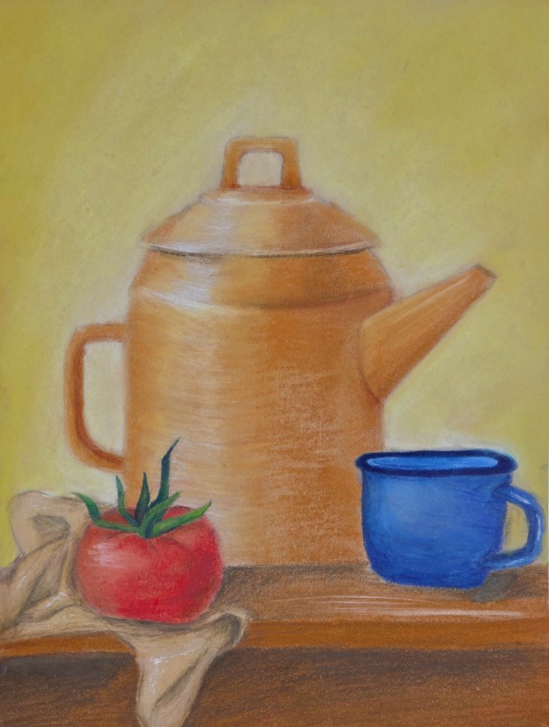Teapot & Tomato Still Life