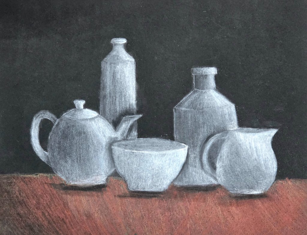 White Objects Still Life