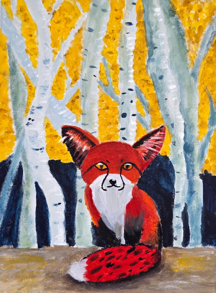 Fox in Autumn Forest