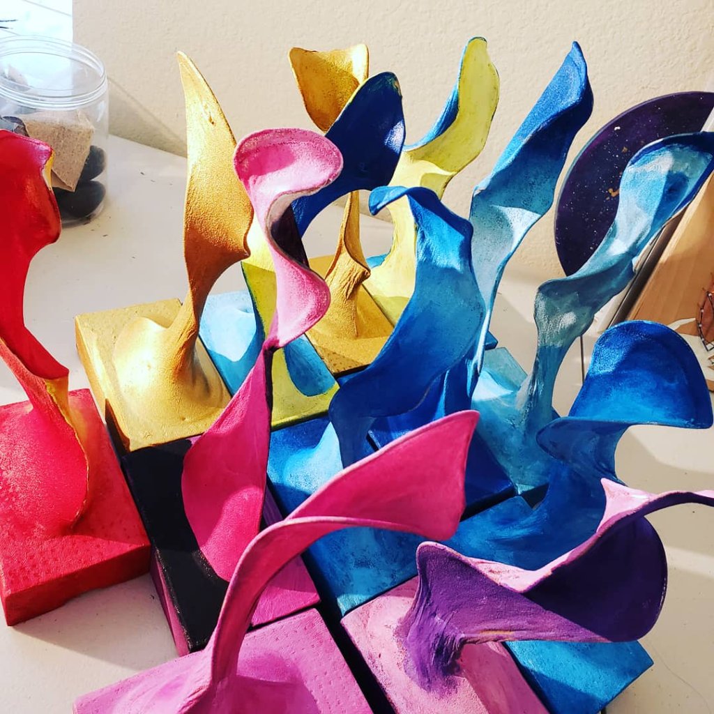 Colorful Wave Sculptures