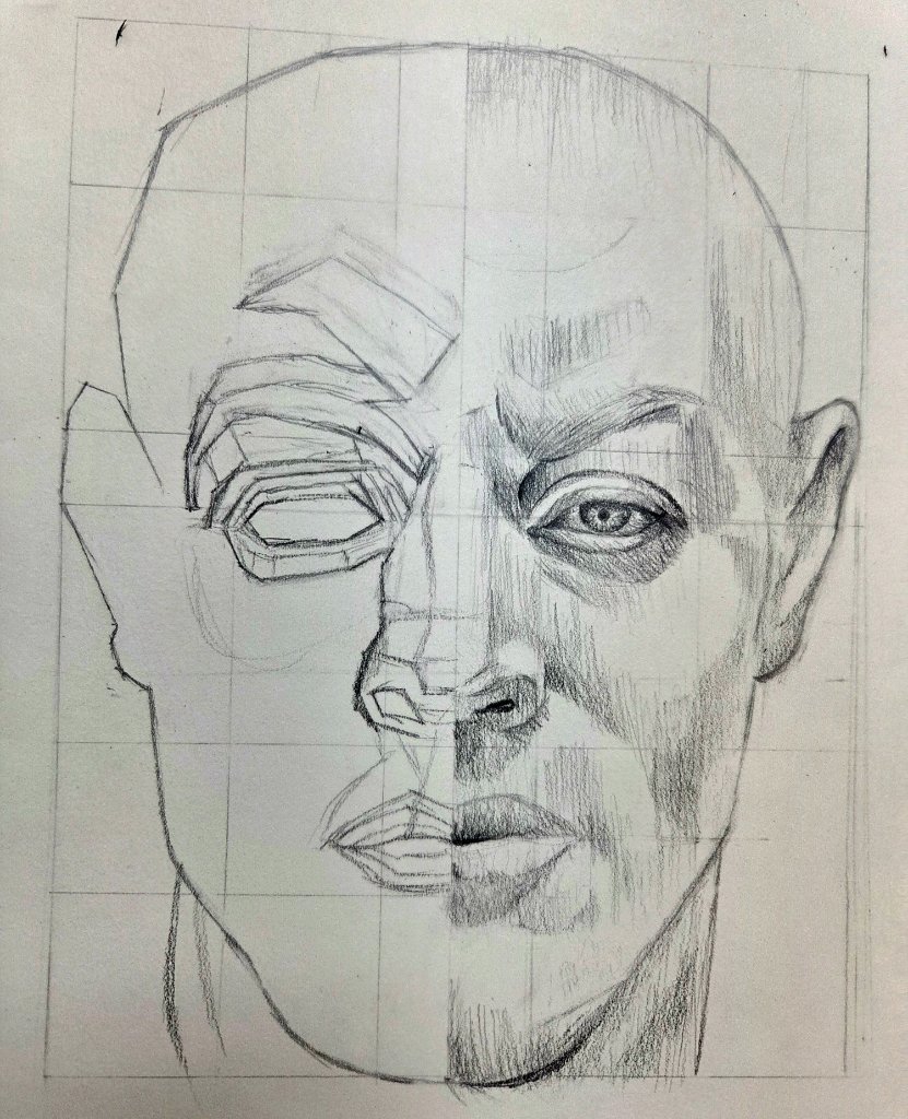 Geometric & Realist Face Study