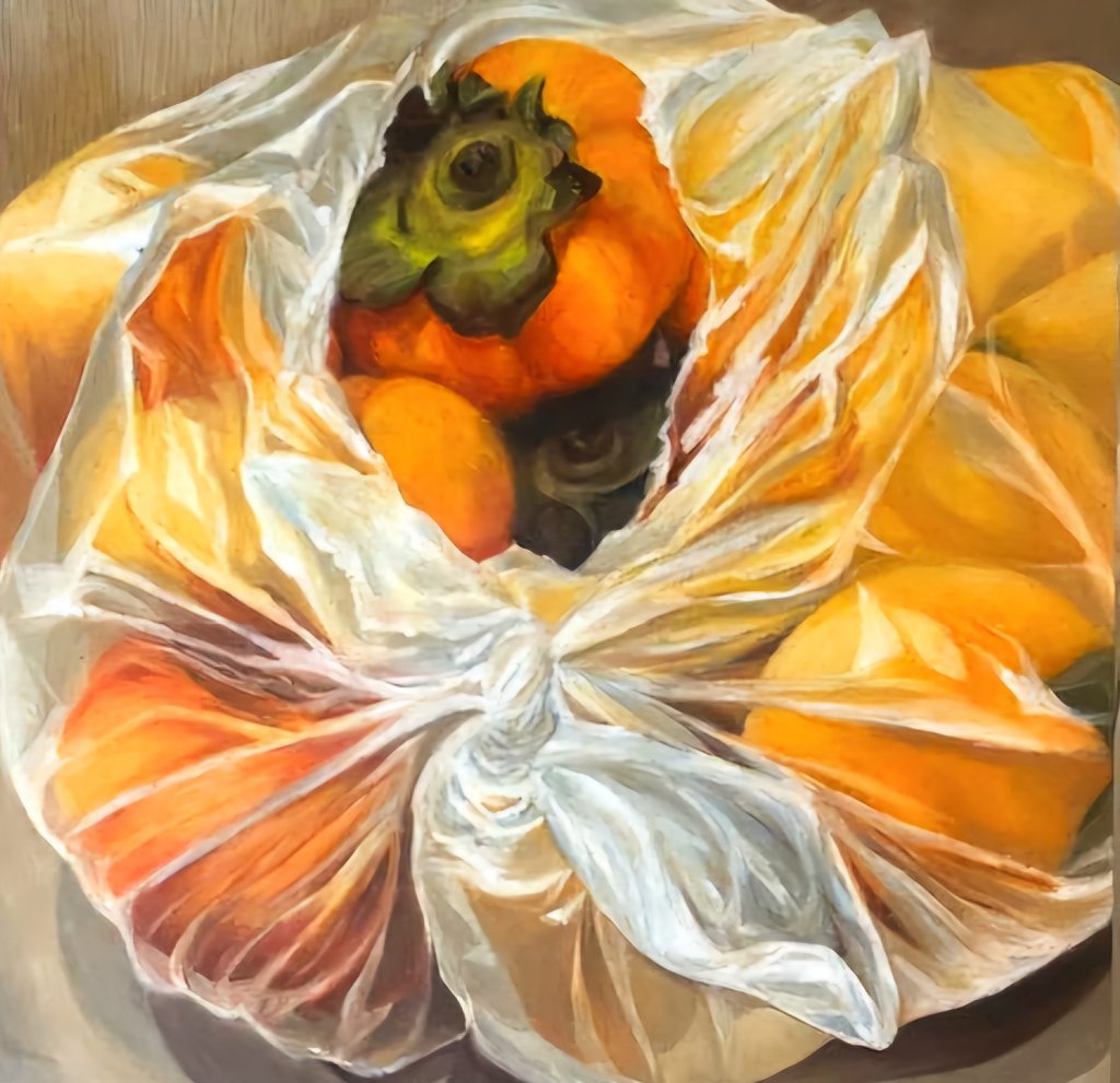 Persimmons in Bag