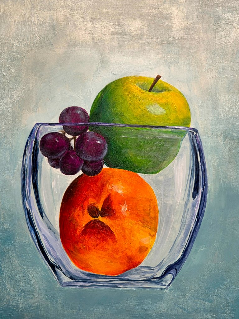 Fruit in Glass Bowl