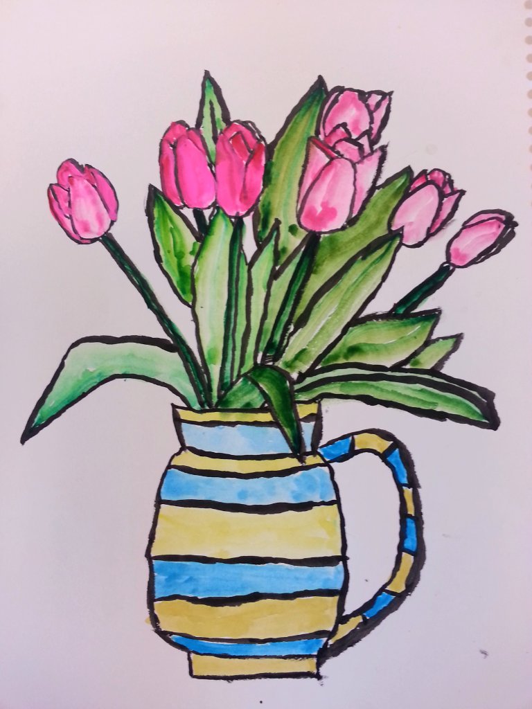 Tulips in Vase