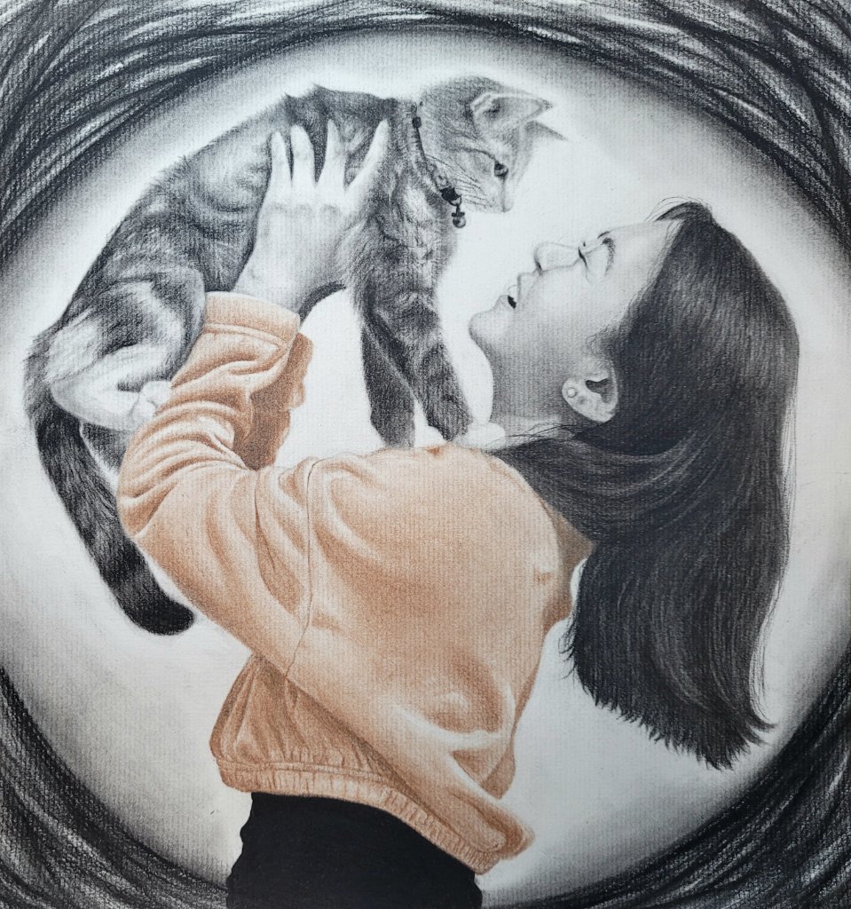 Girl & Cat