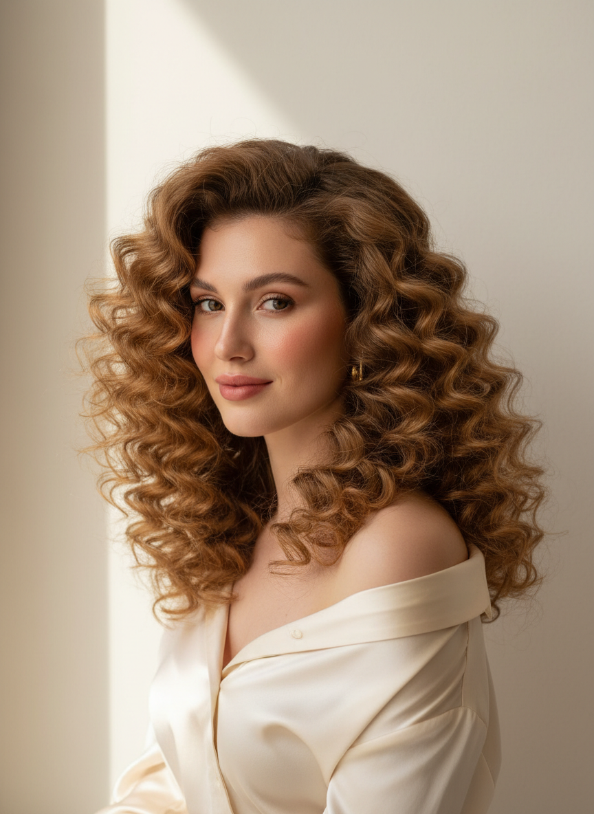 Cheveux bouclés