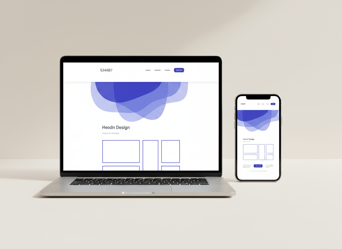 Mockup de diseño web profesional