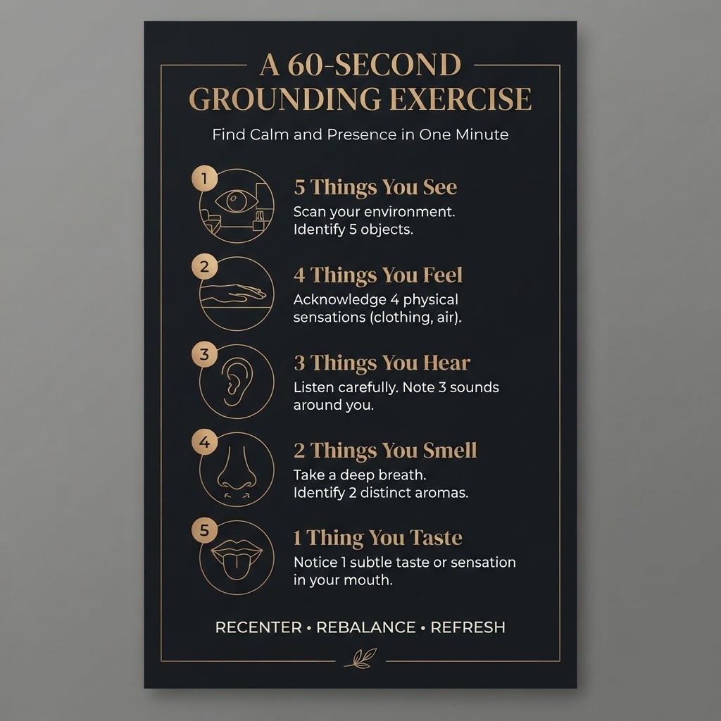 A 60-Second Grounding Exercise — free printable guide