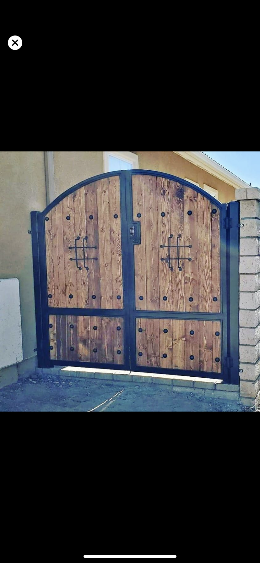 Ornate Double Iron Side Gate