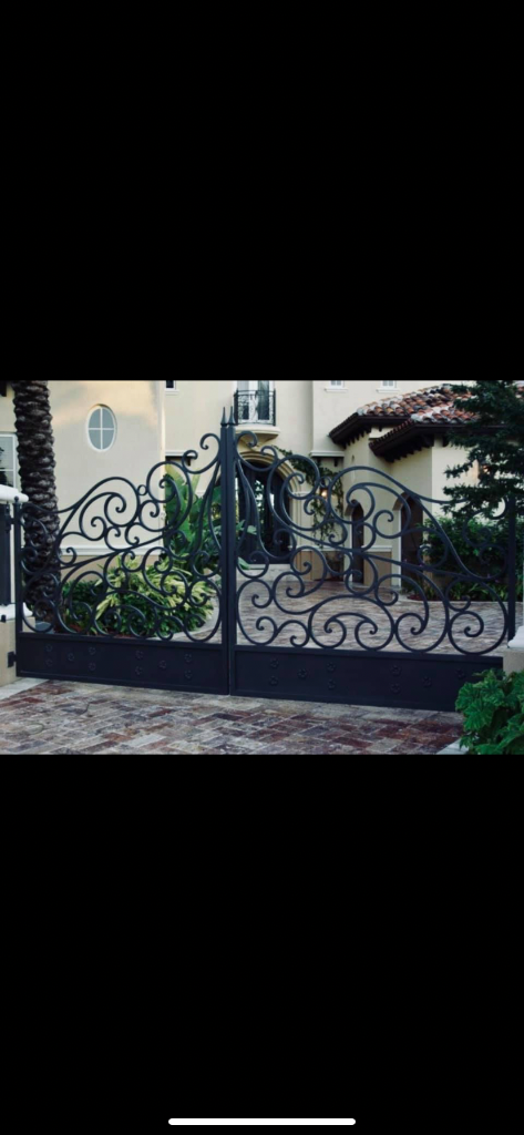 Ornate Scrollwork Driveway Gate