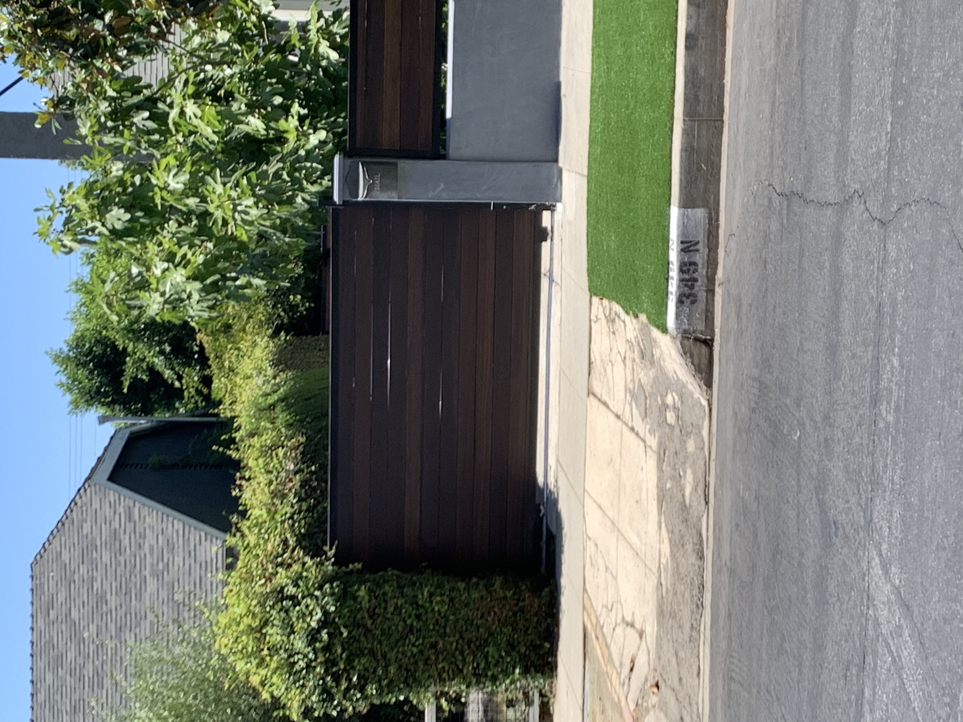 Arched Iron Entry Gate with Scrollwork