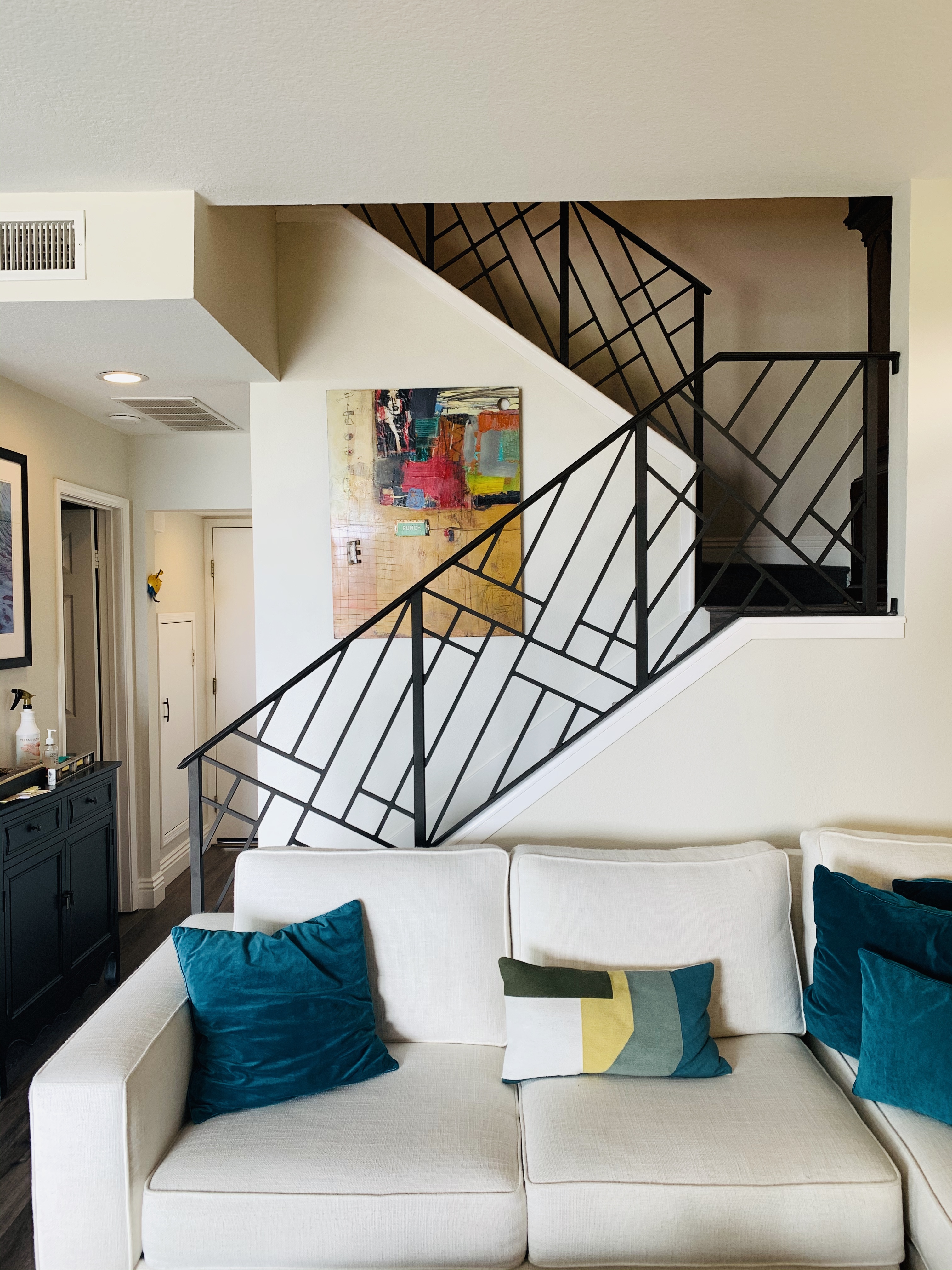 Modern Iron Vertical Bar Staircase Railing