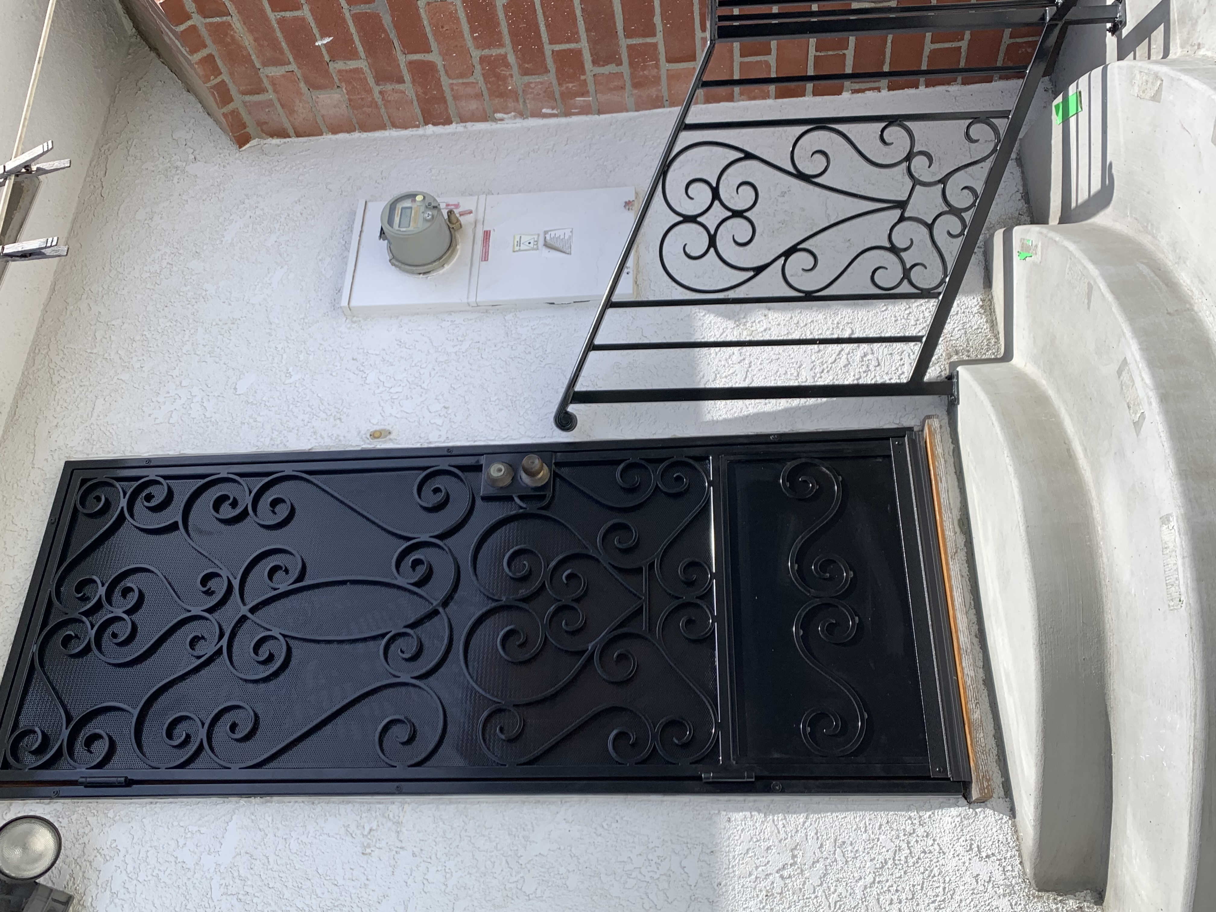 Iron Front Porch Railings with Ball Post Tops