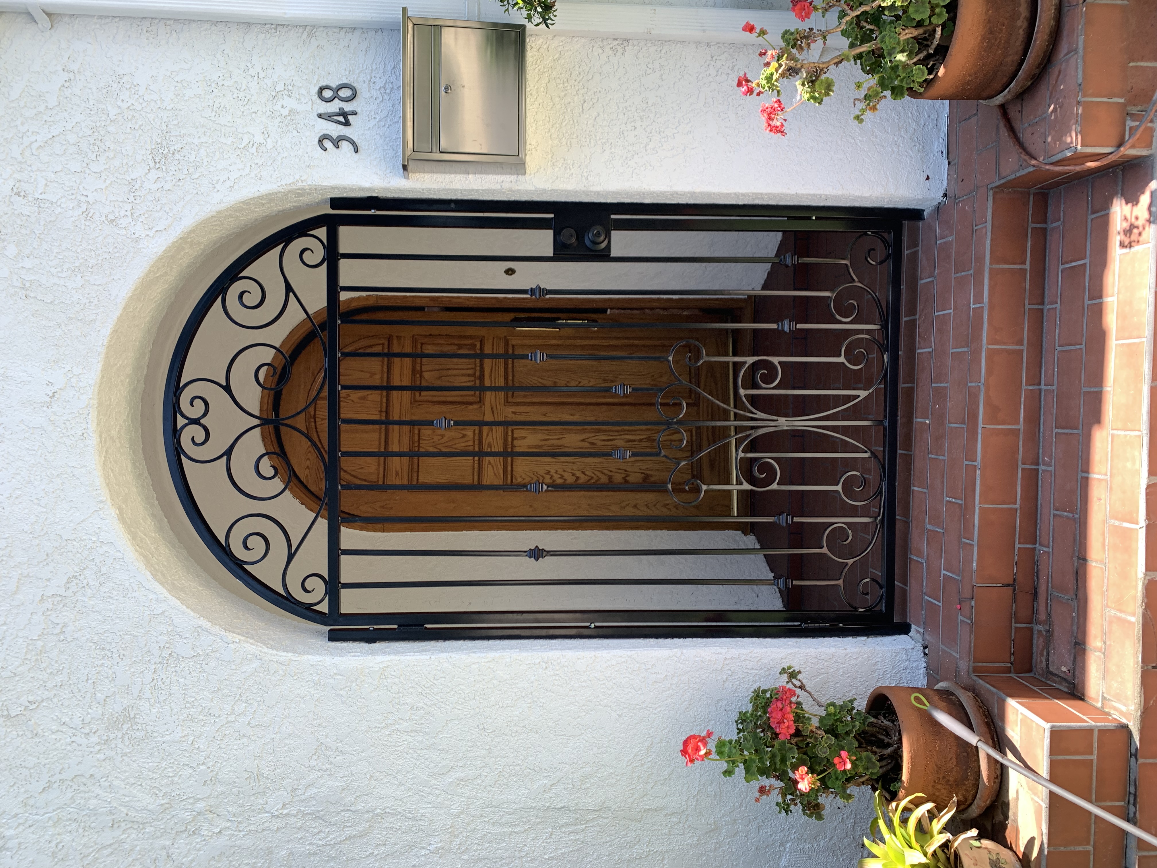 Arched Vertical Bar Entry Gate