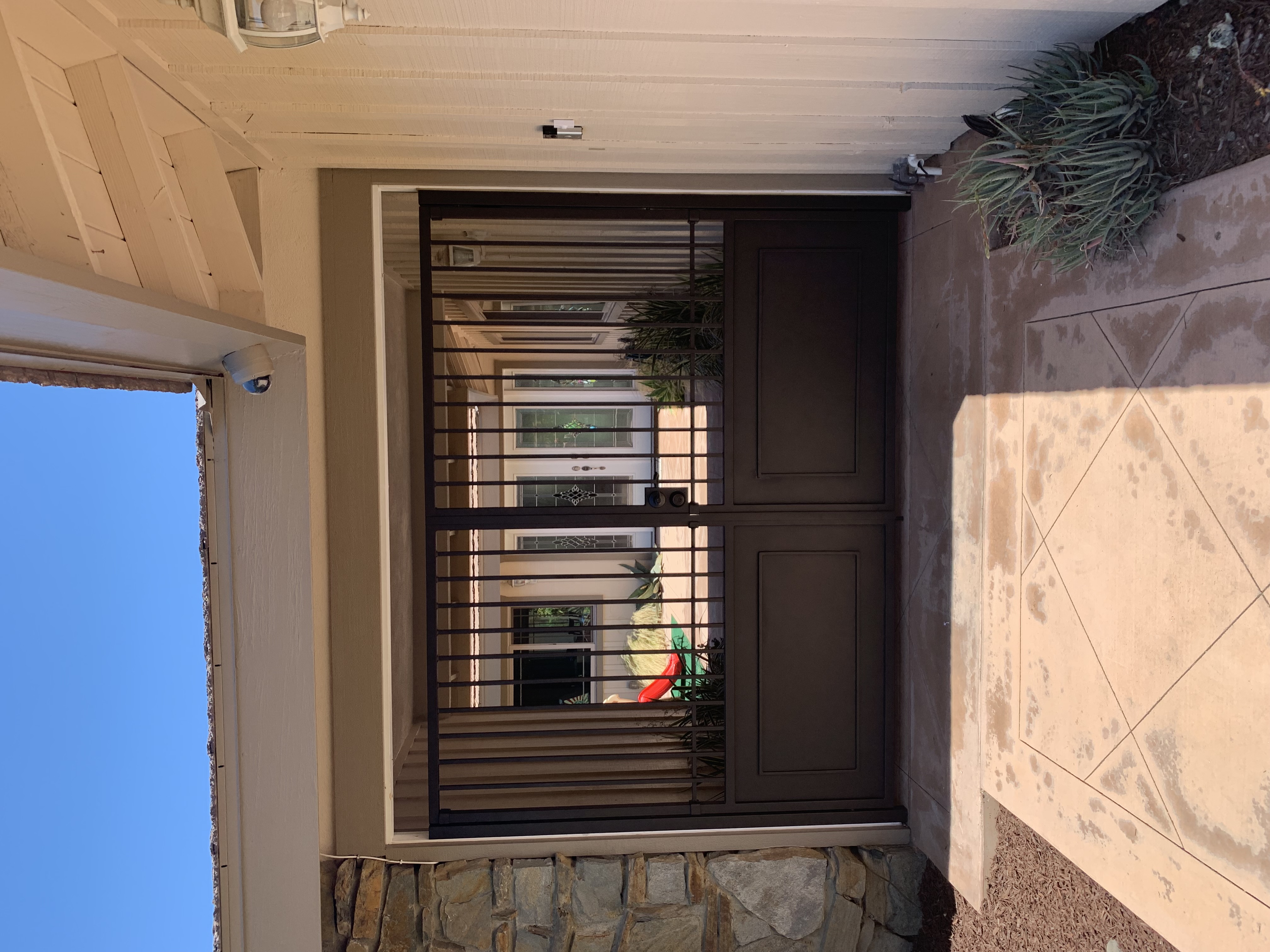 Double Panel Entry Gate with Iron Bars