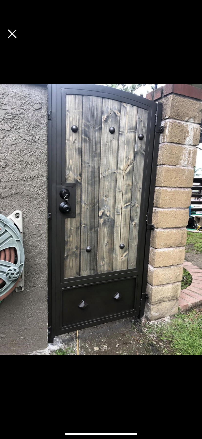 Weathered Wood & Bronze Side Gate
