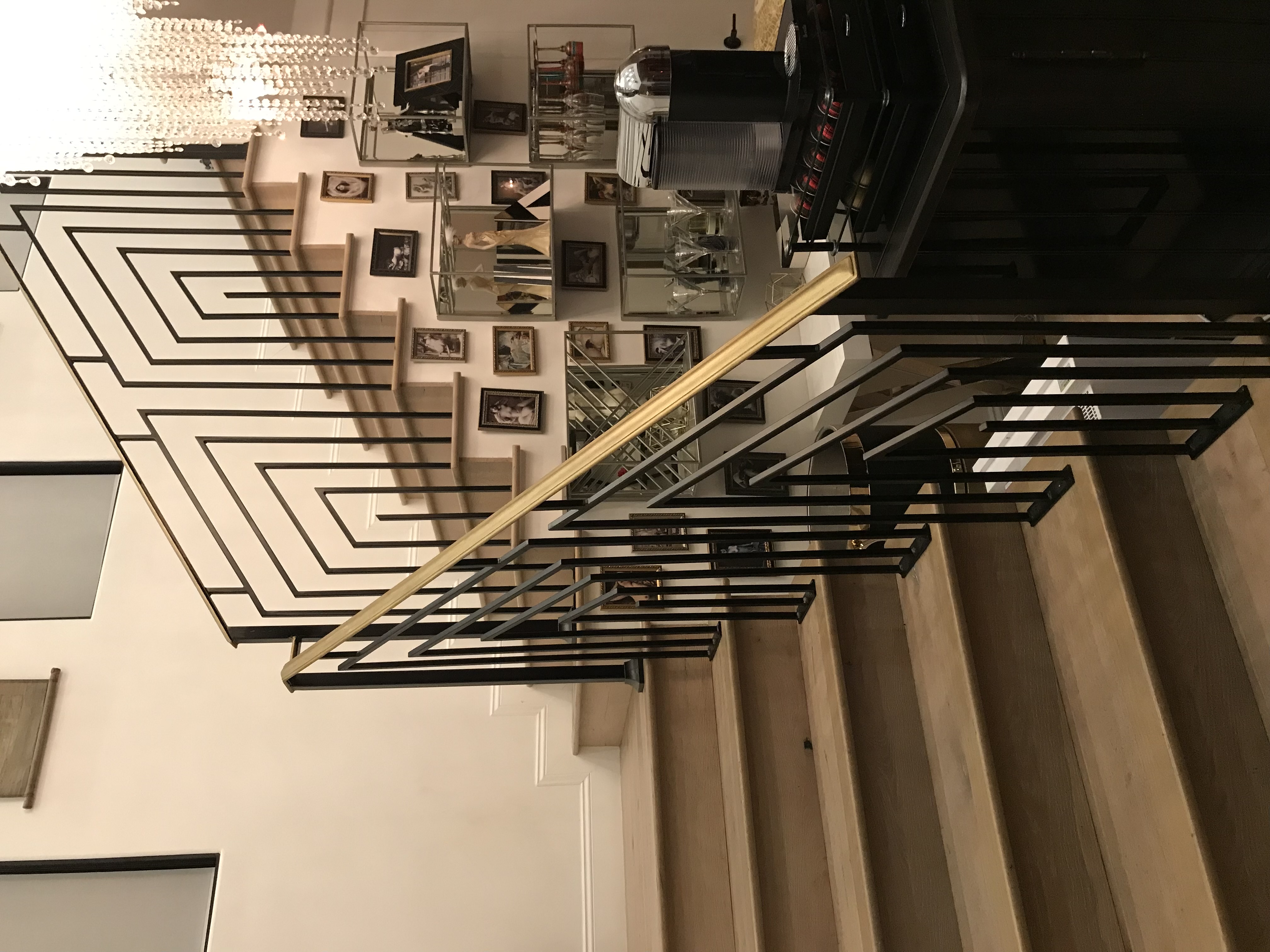 Modern Iron Horizontal Bar Staircase Railing