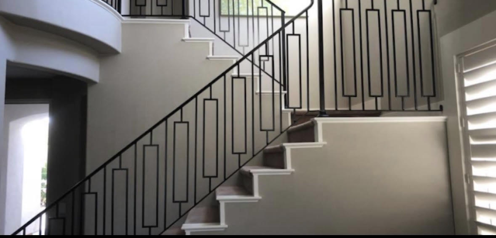Rectangle Panel Iron Staircase Railing