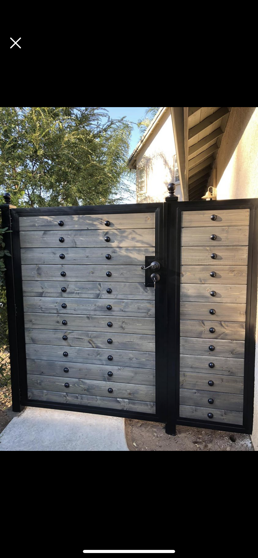 Double Wood & Iron Side Gate