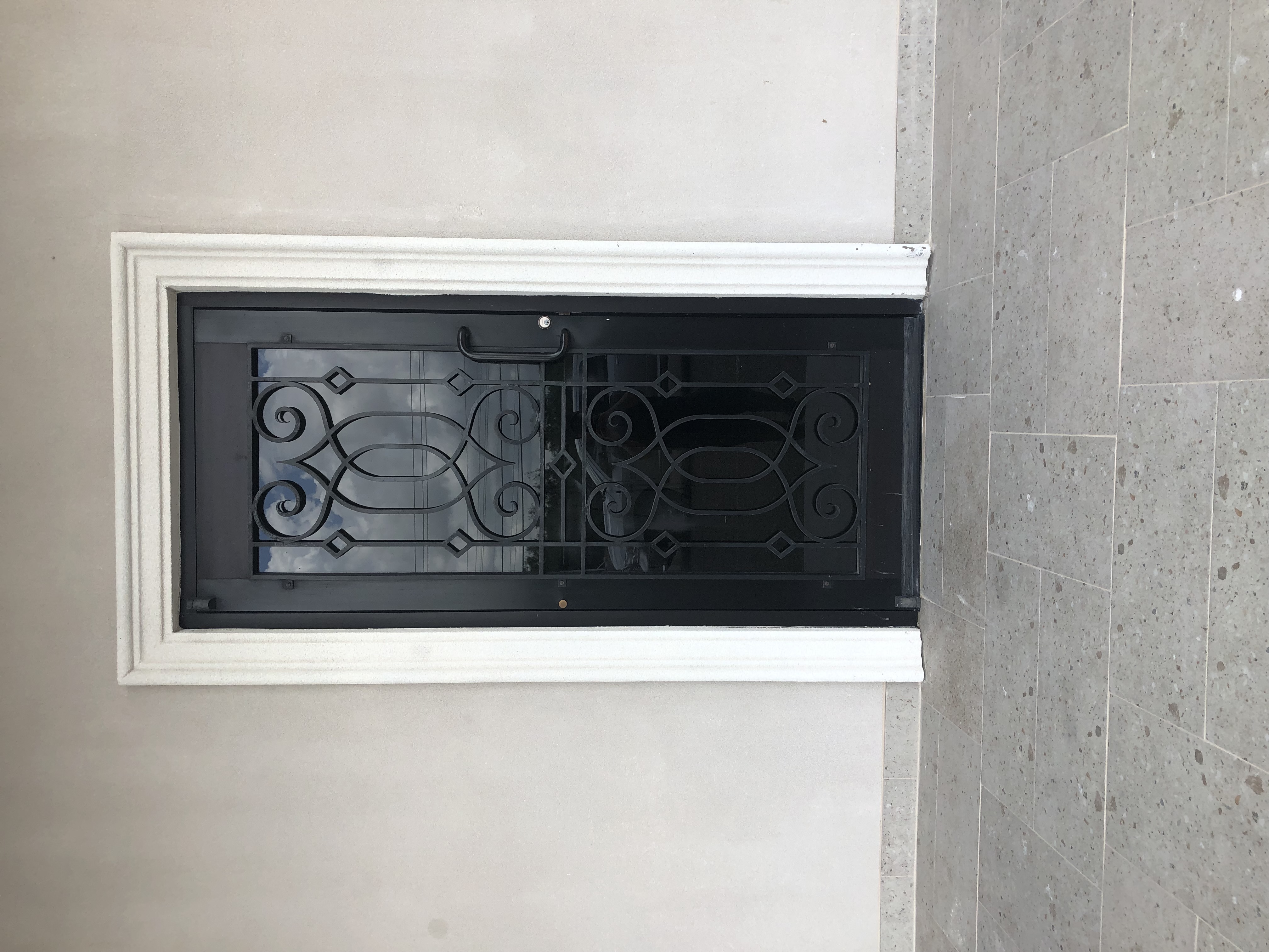 Grand Estate Double Iron Door with Transom & Sidelights