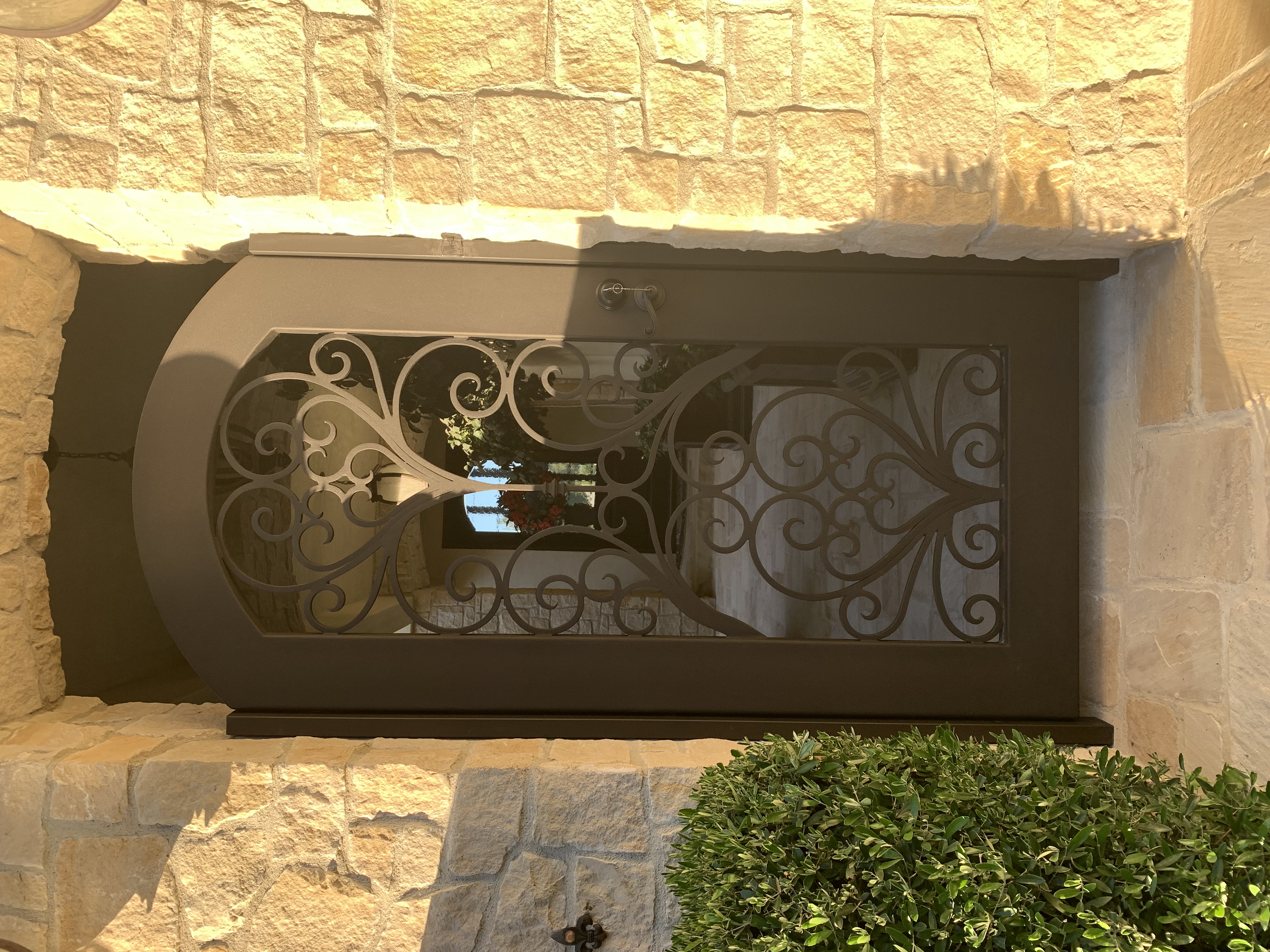 Arched Bronze Iron Entry Gate