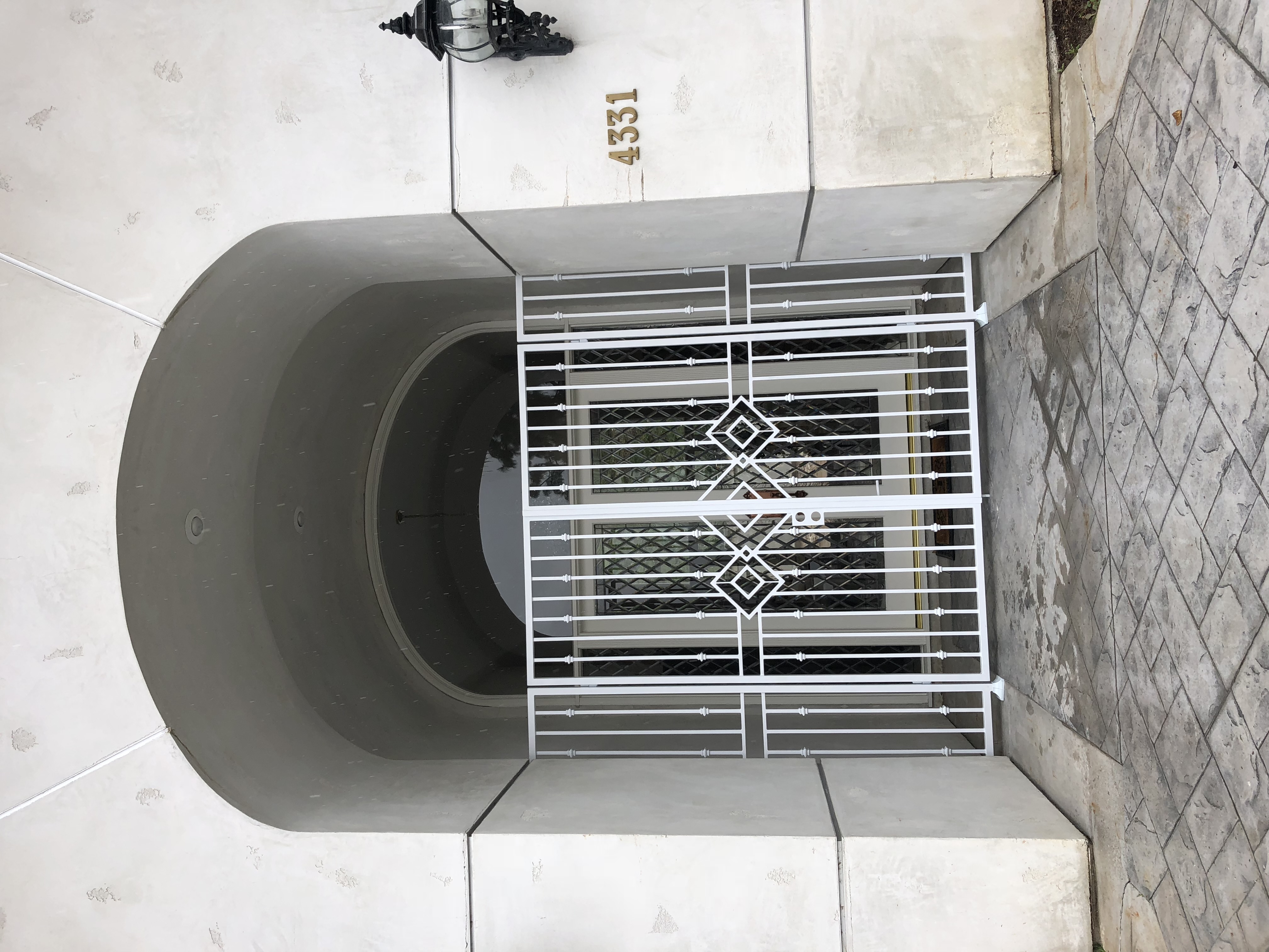 White Diamond Pattern Entry Gate