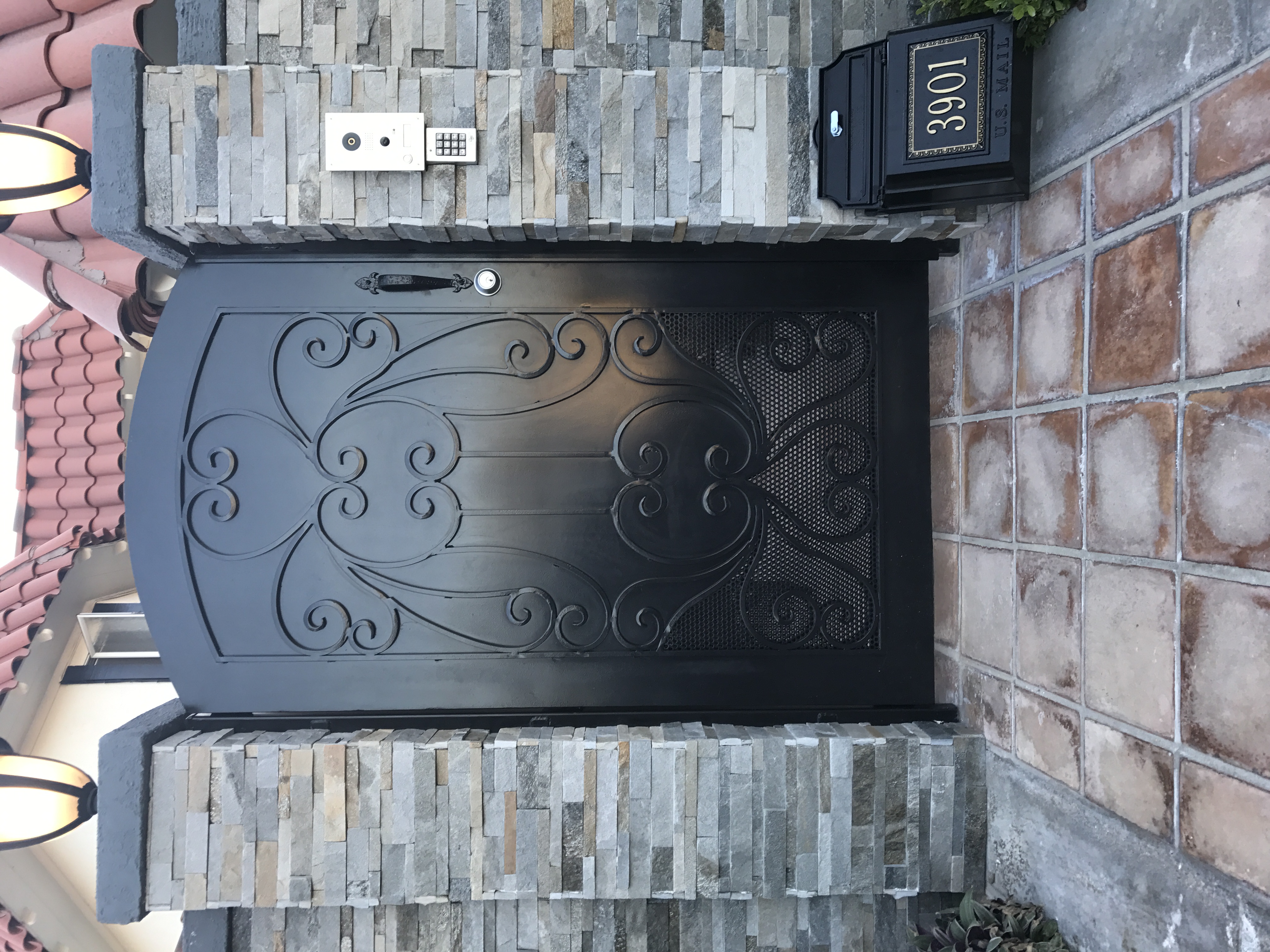 Ornate Scrollwork Entry Gate