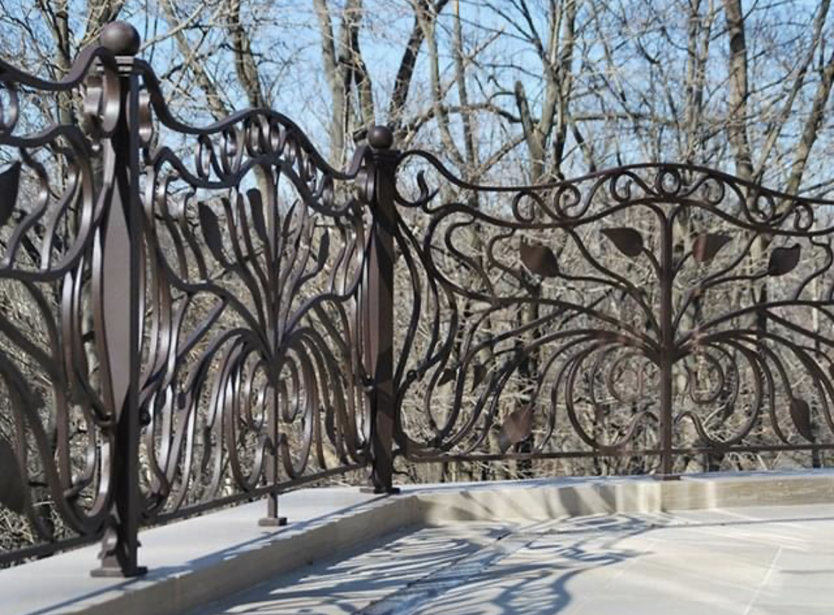 Art Nouveau Botanical Exterior Railing