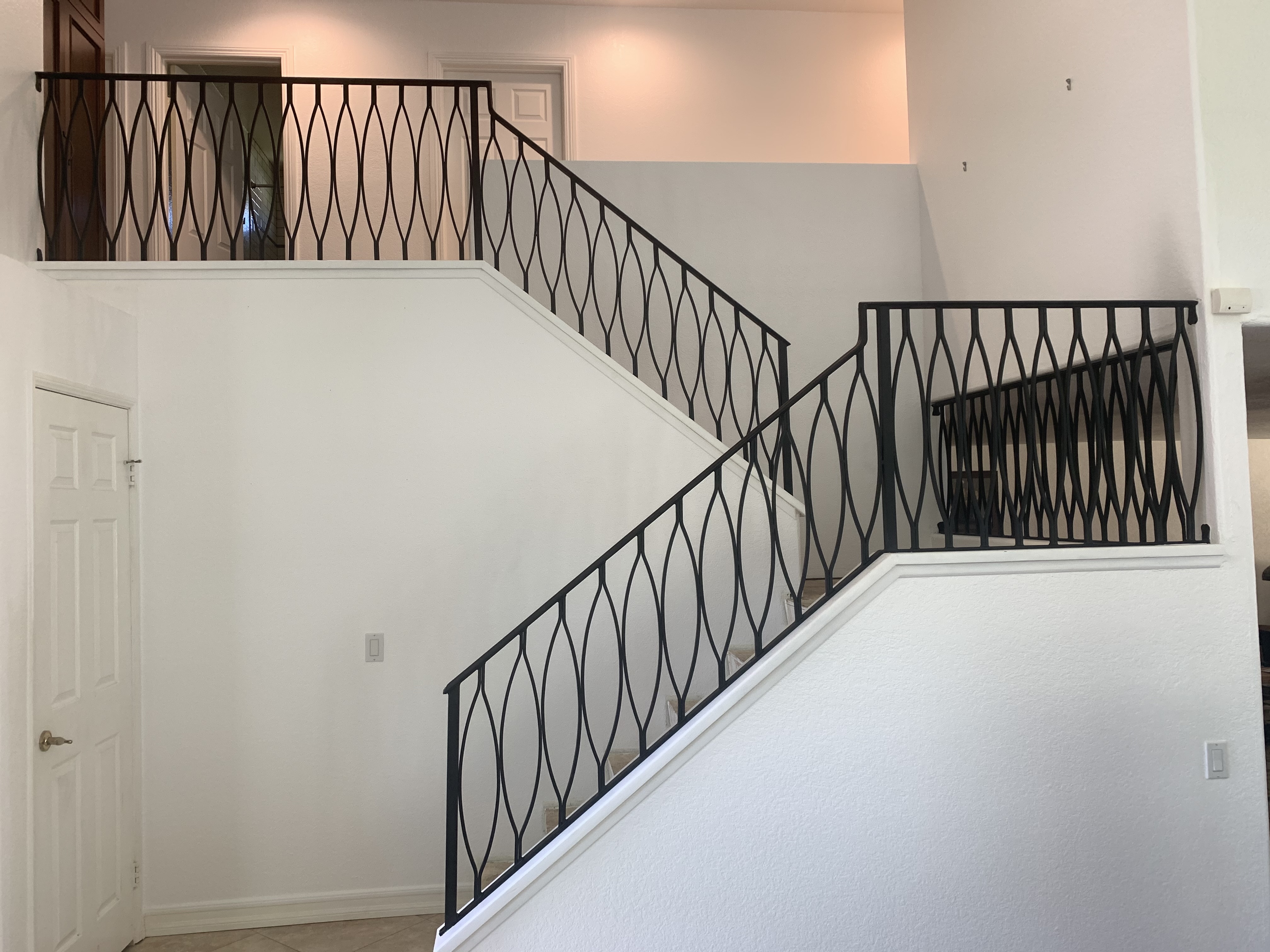 Teardrop Weave Iron Staircase Railing