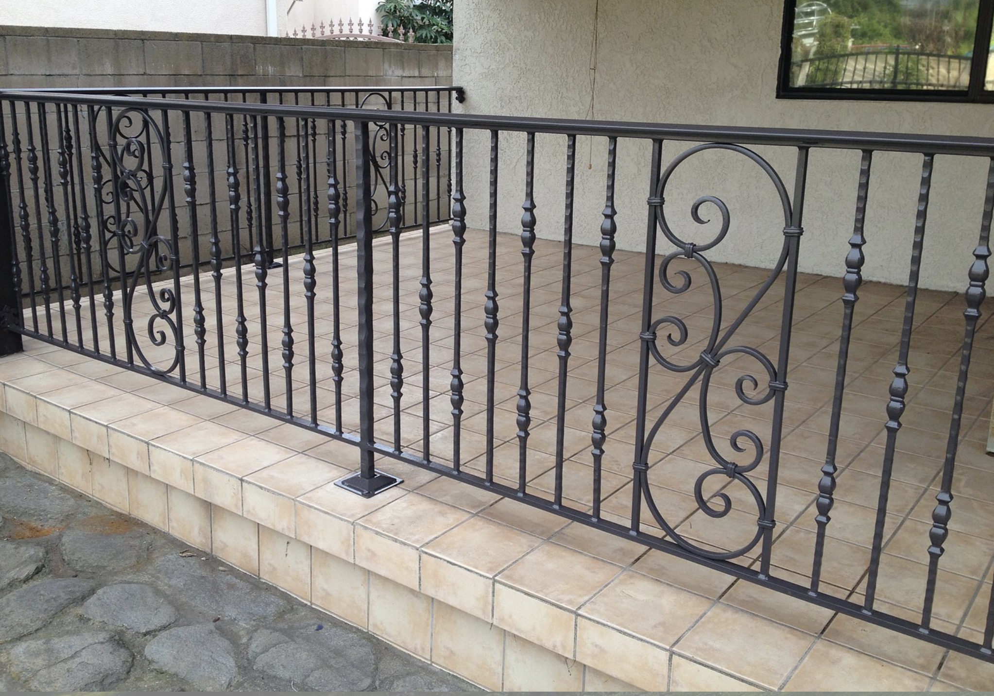 Classic Porch Railing with Scrollwork Panels