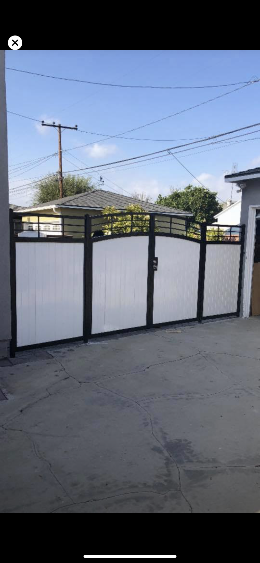 Vertical Bar & Scrollwork Entry Gate