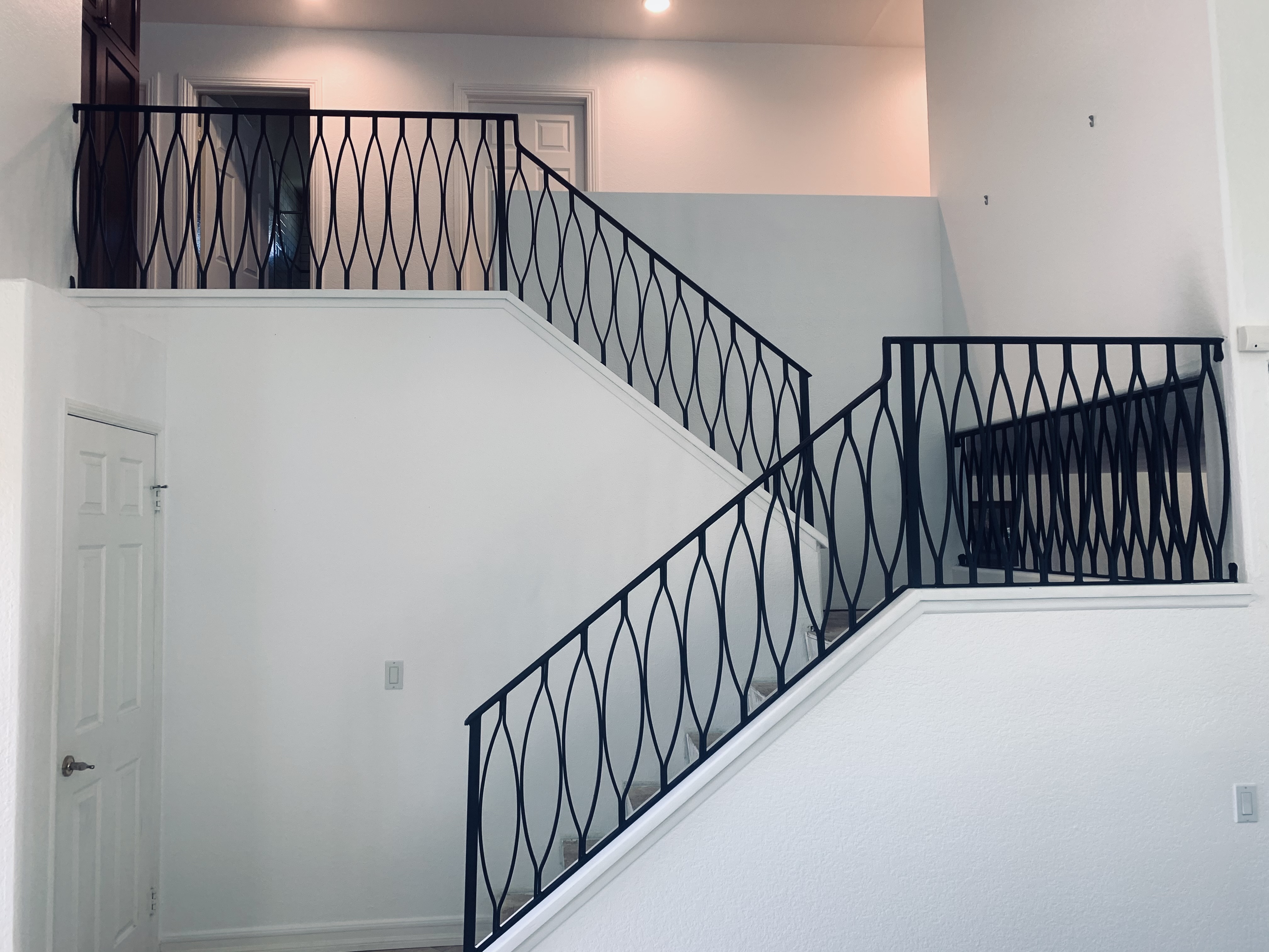 Art Deco Nested Rectangle Staircase Railing