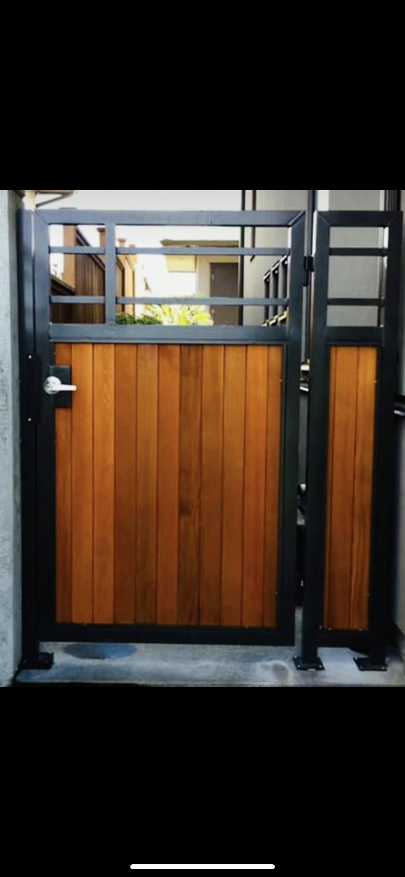 Wood & Iron Gate with Diamond Accents
