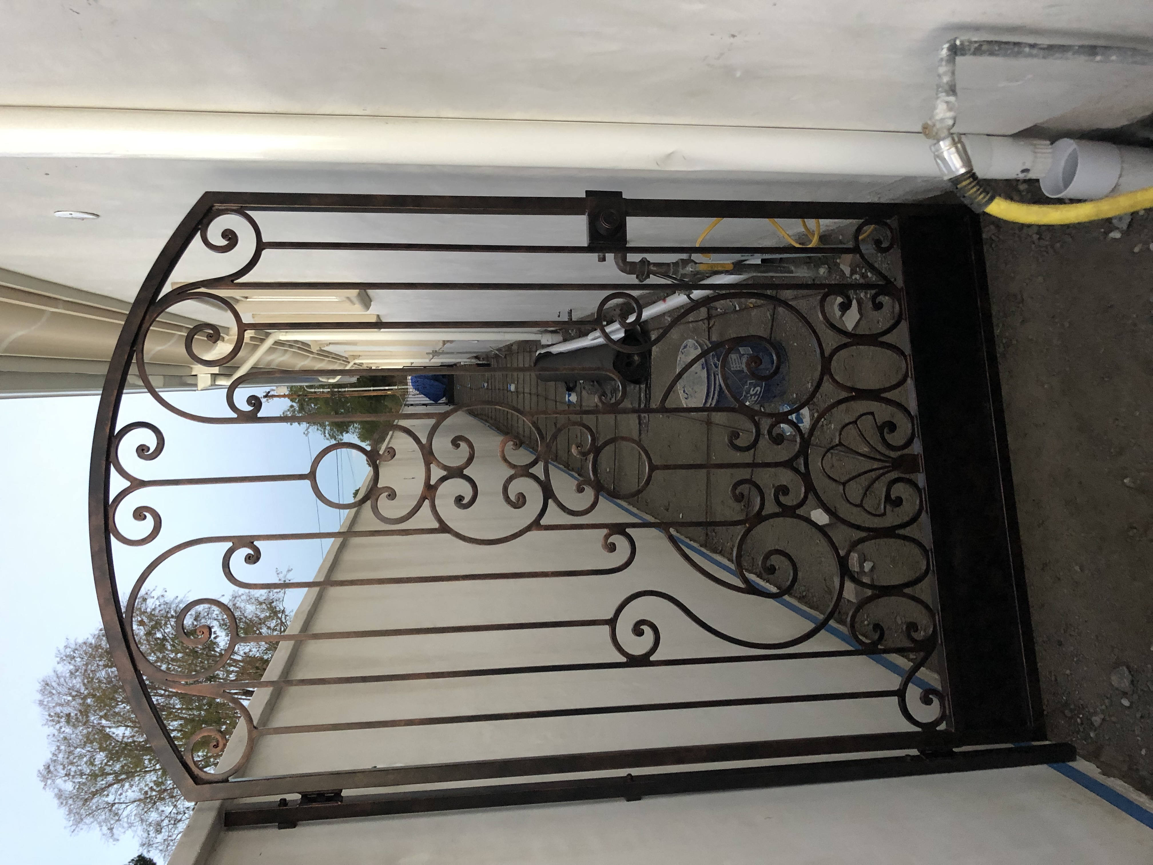 Arched Scrollwork Side Gate