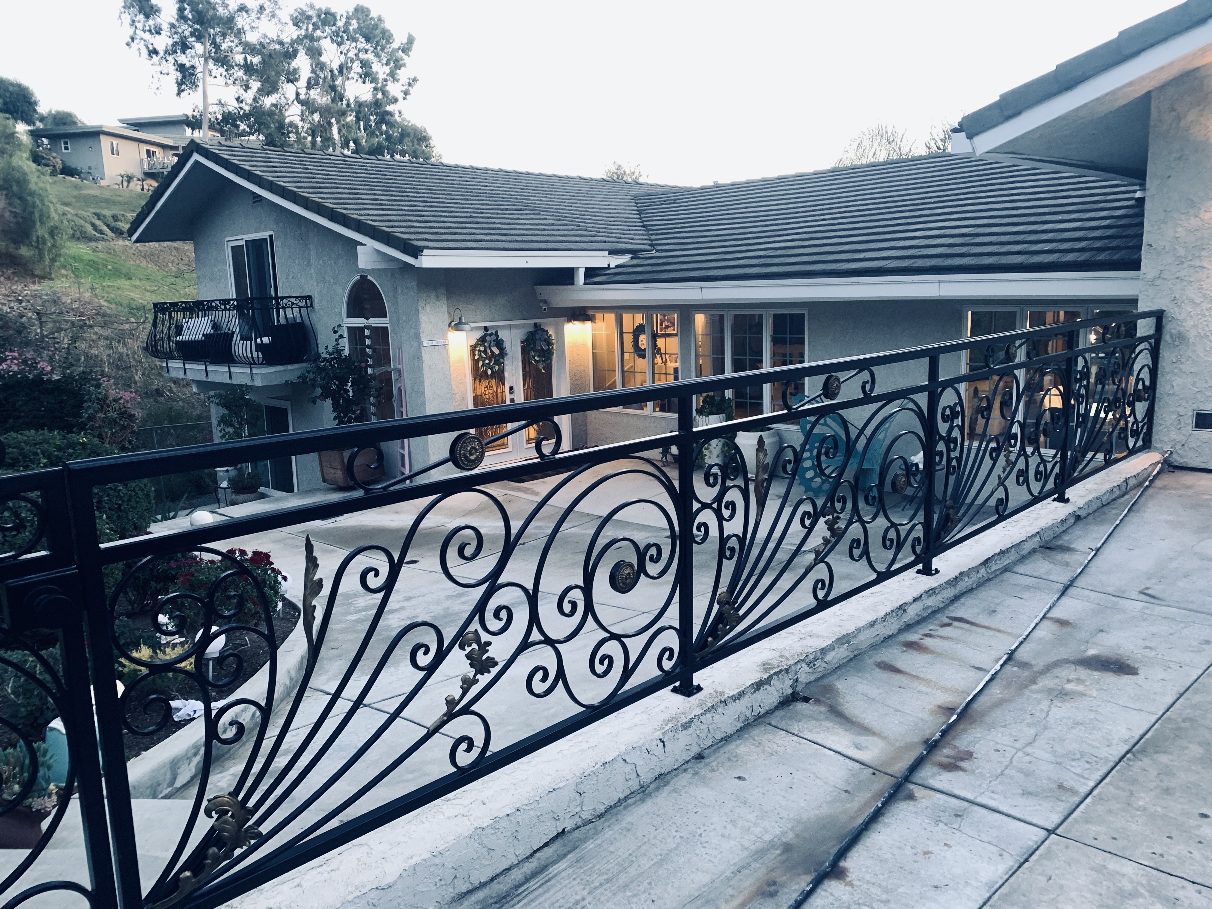 Scrollwork Exterior Deck Railing