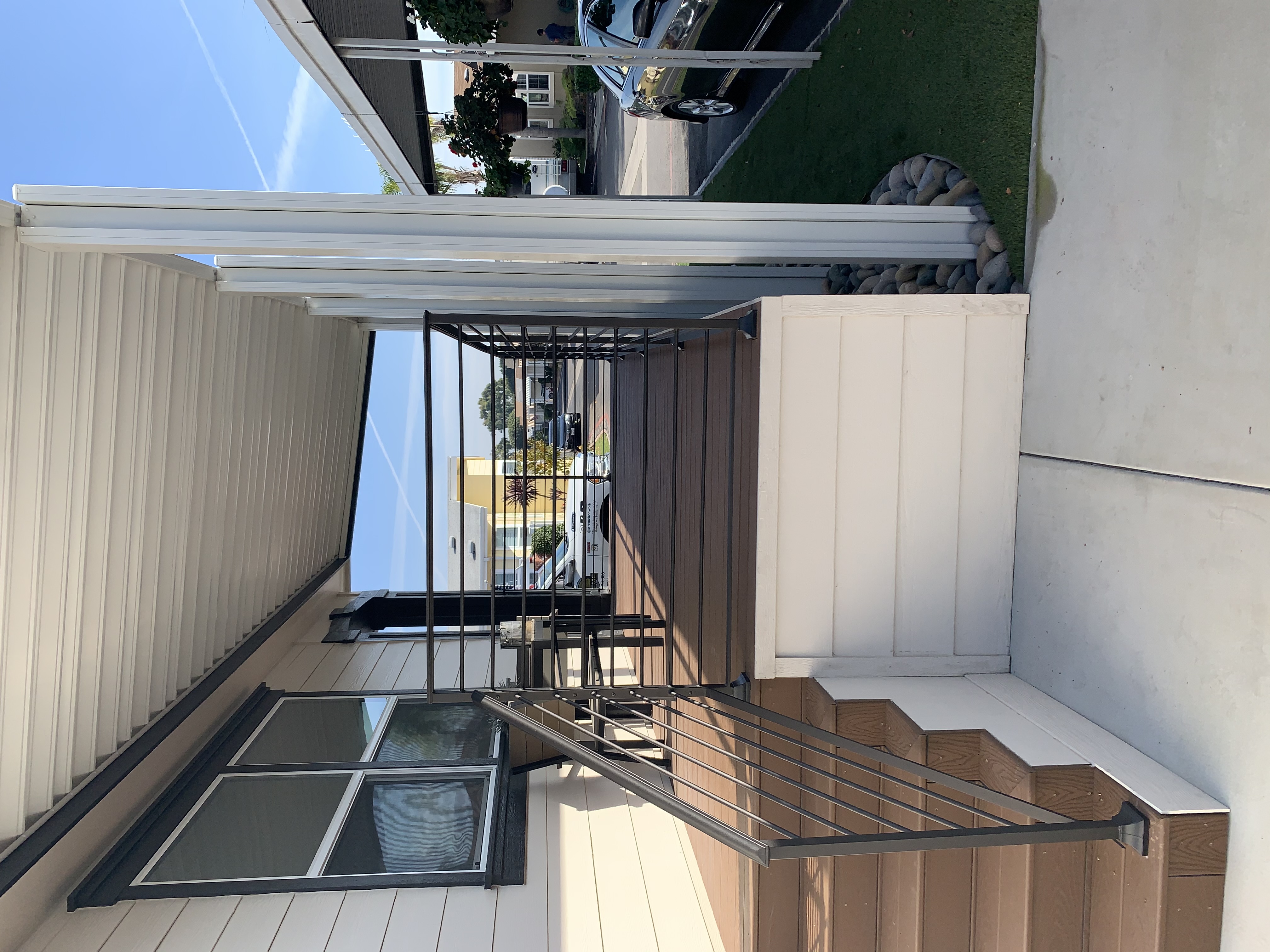 Modern Deck Stair Railing with Horizontal Bars