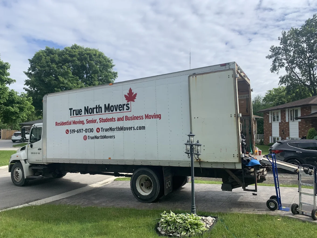 True North Movers 26-foot moving truck on a residential street