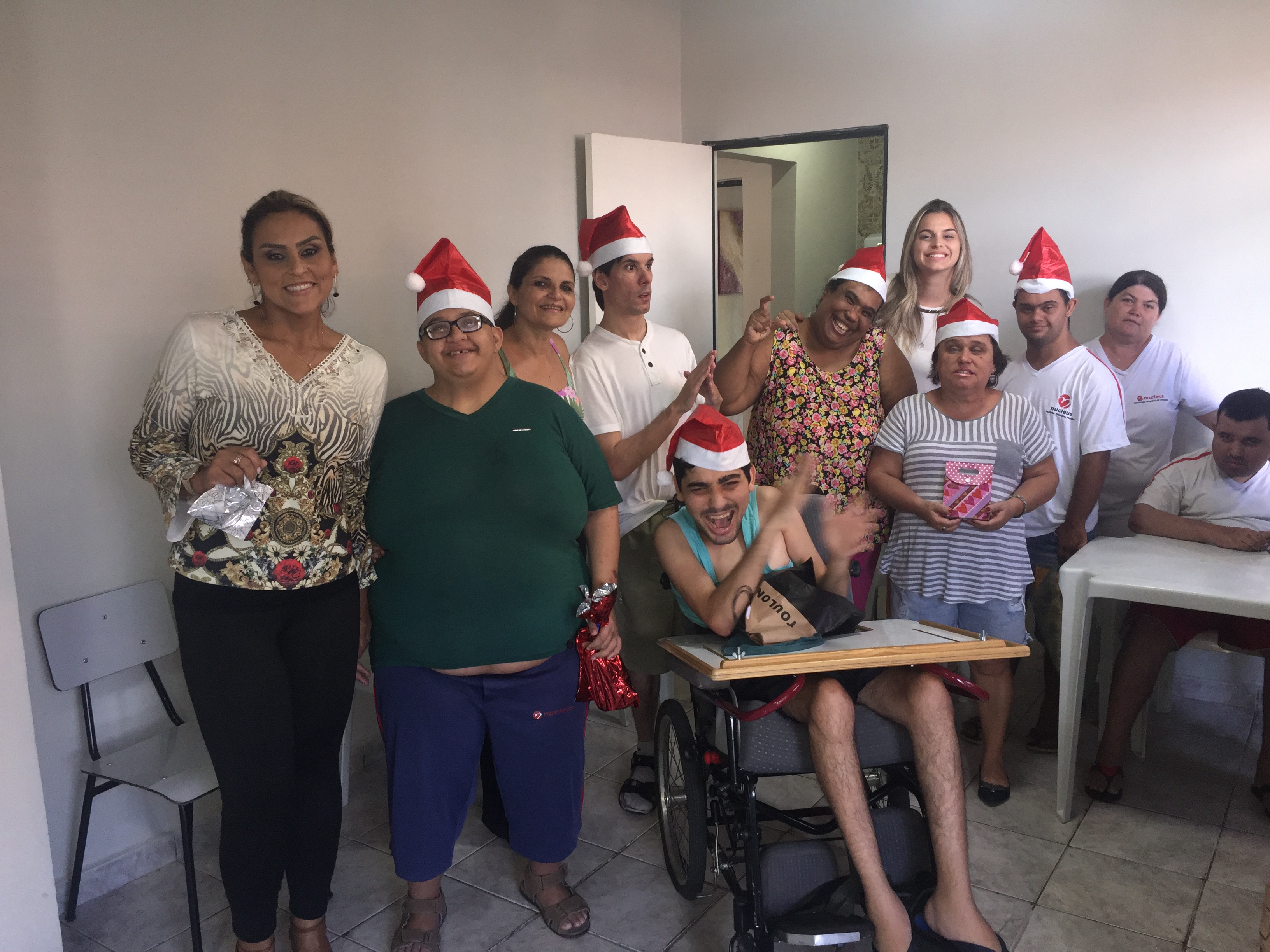 Participantes e equipe na confraternização — Dez. 2019