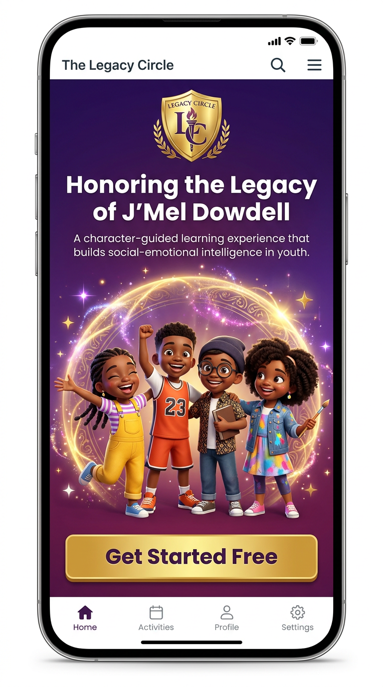 Legacy Circle mobile app โ Honoring the Legacy of J'Mel Dowdell