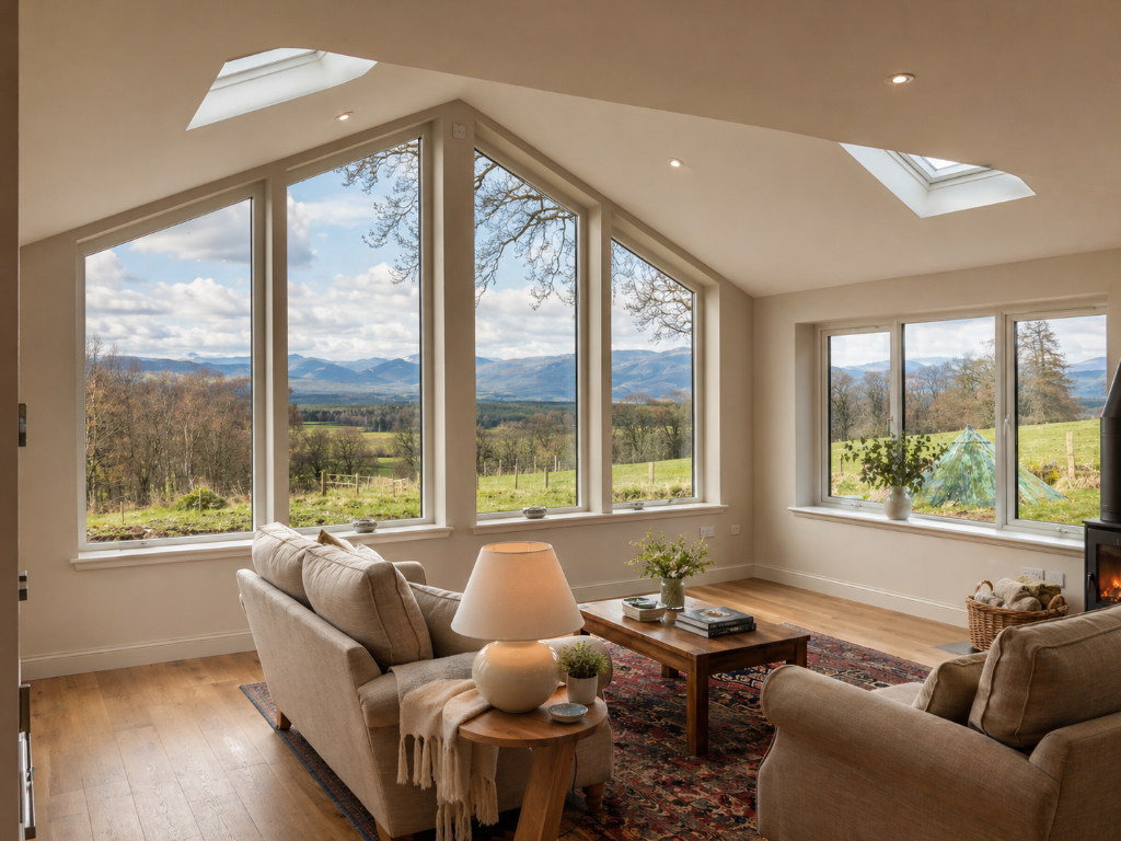 Glazed Gable Extension with Mountain View