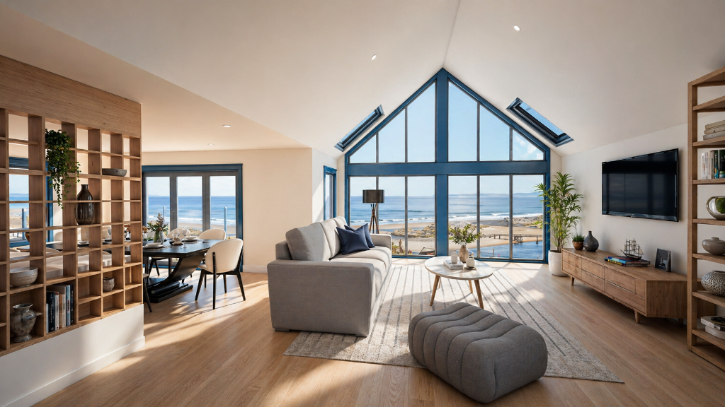 Glazed Gable Extension with View to the Sea