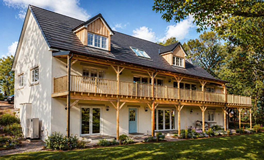 New Dwelling with Large Veranda and Dormers