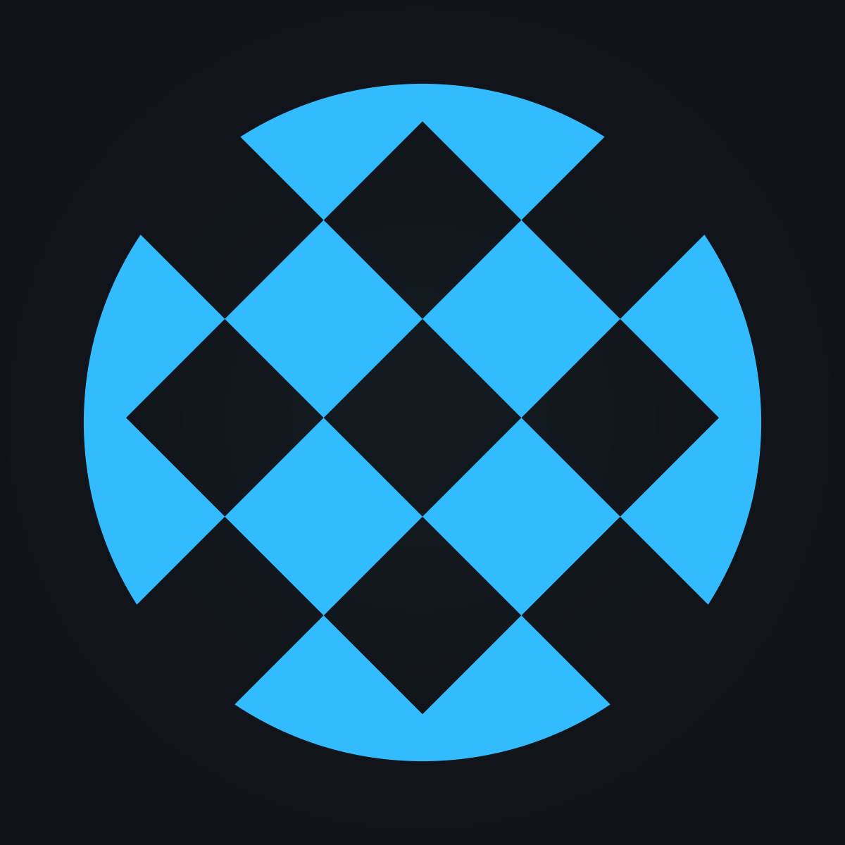Icon — Sky Blue on Dark