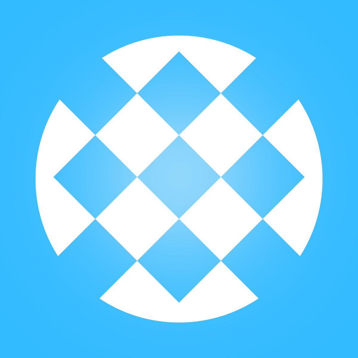 Icon — White on Sky Blue