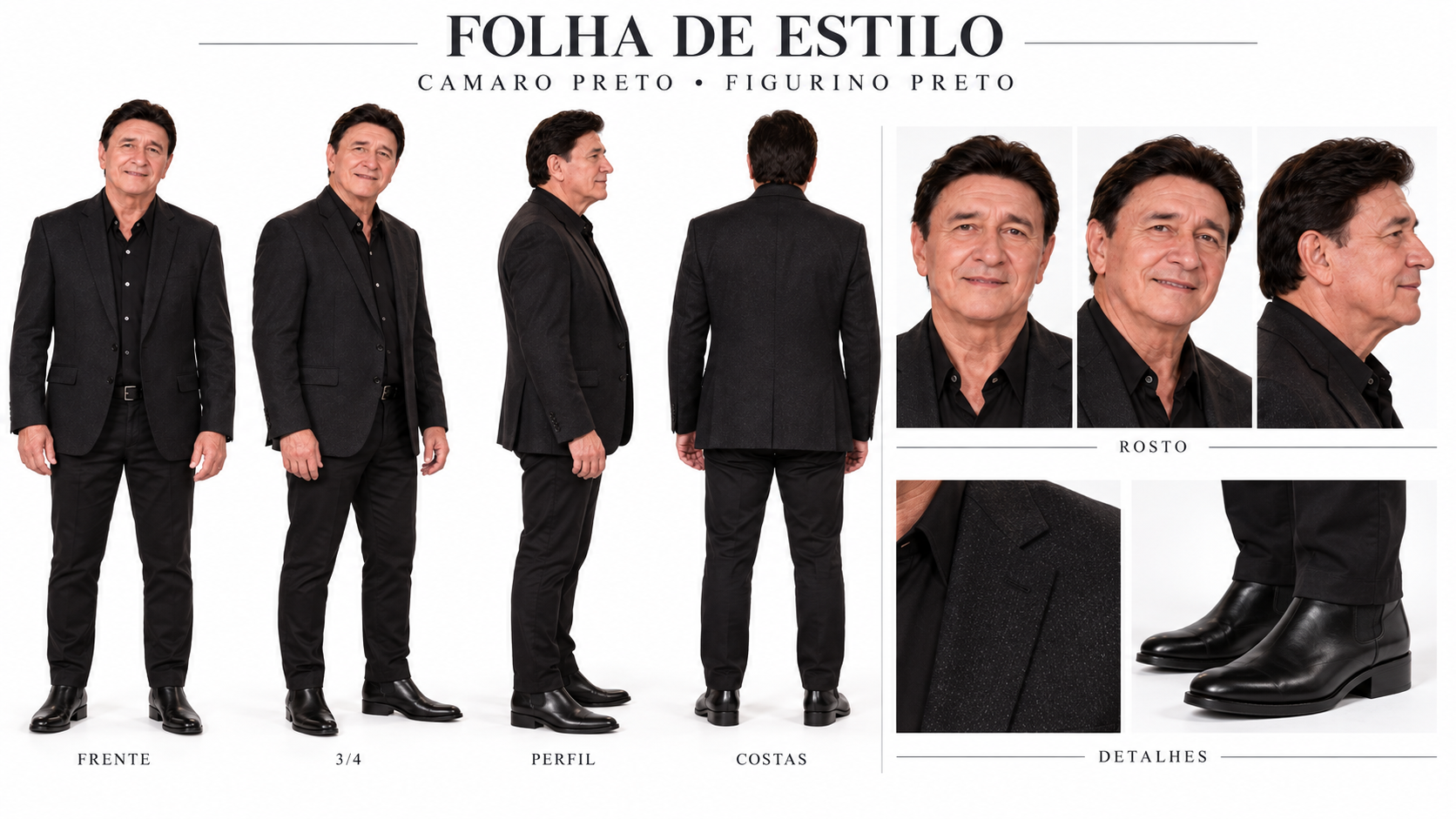 Folha de estilo Camaro Preto — Figurino Preto