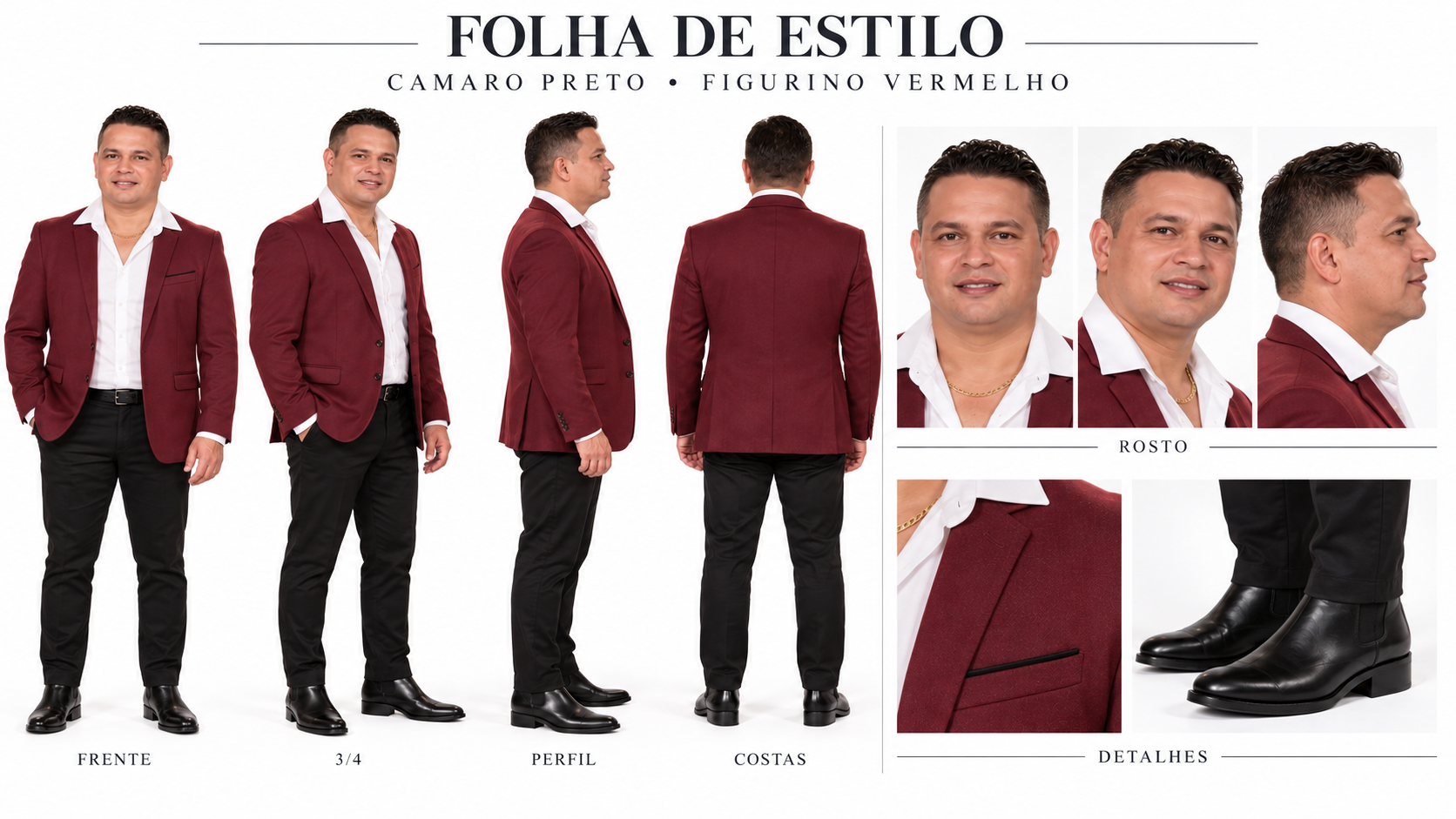 Folha de estilo Camaro Preto — Figurino Vermelho