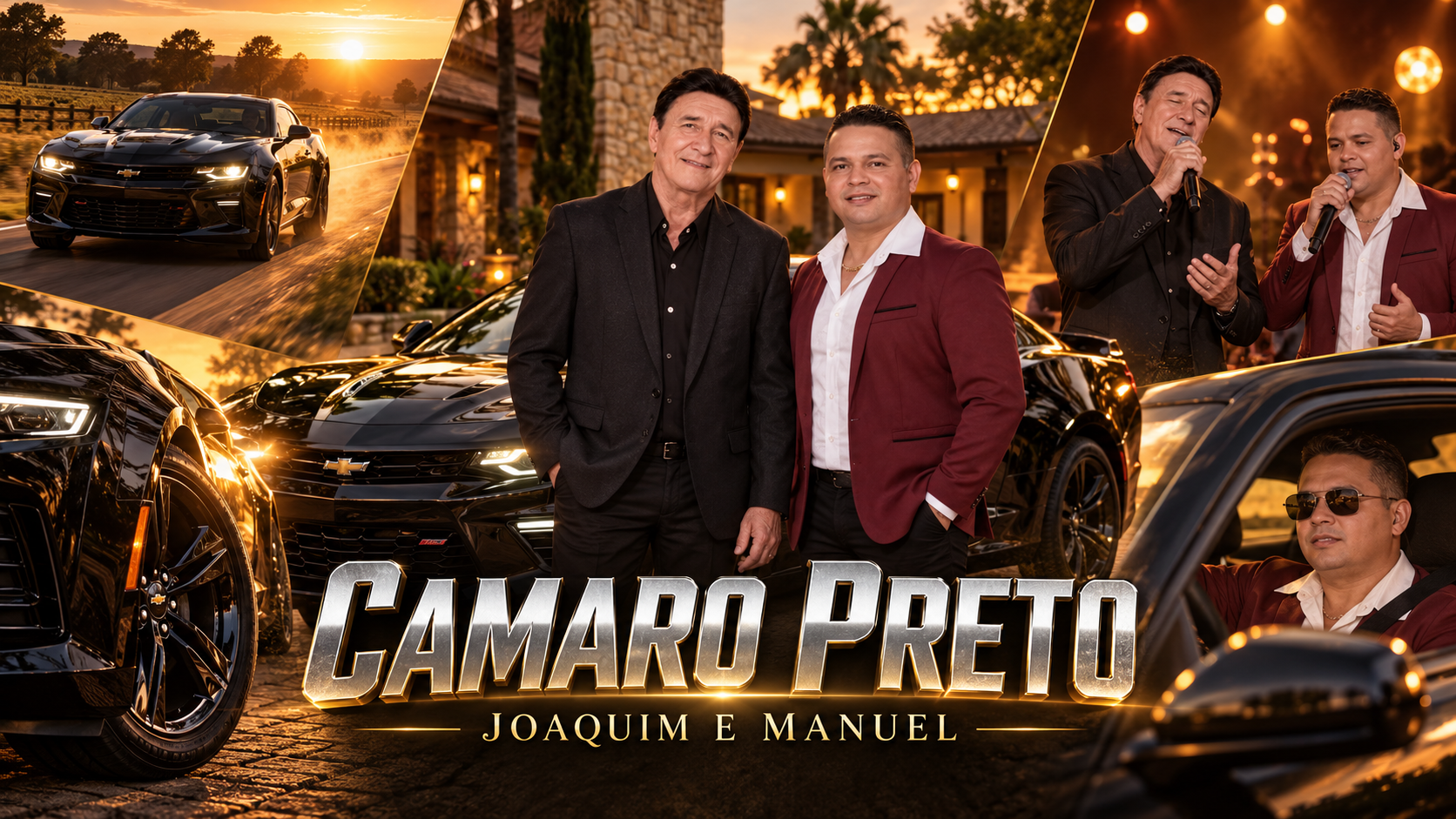 Projeto Camaro Preto — referência visual principal com Joaquim e Manuel