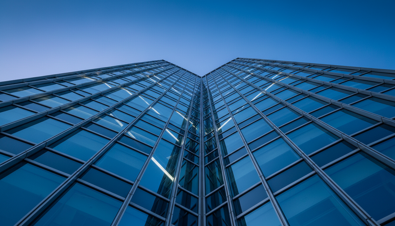 Modern architectural glass and steel