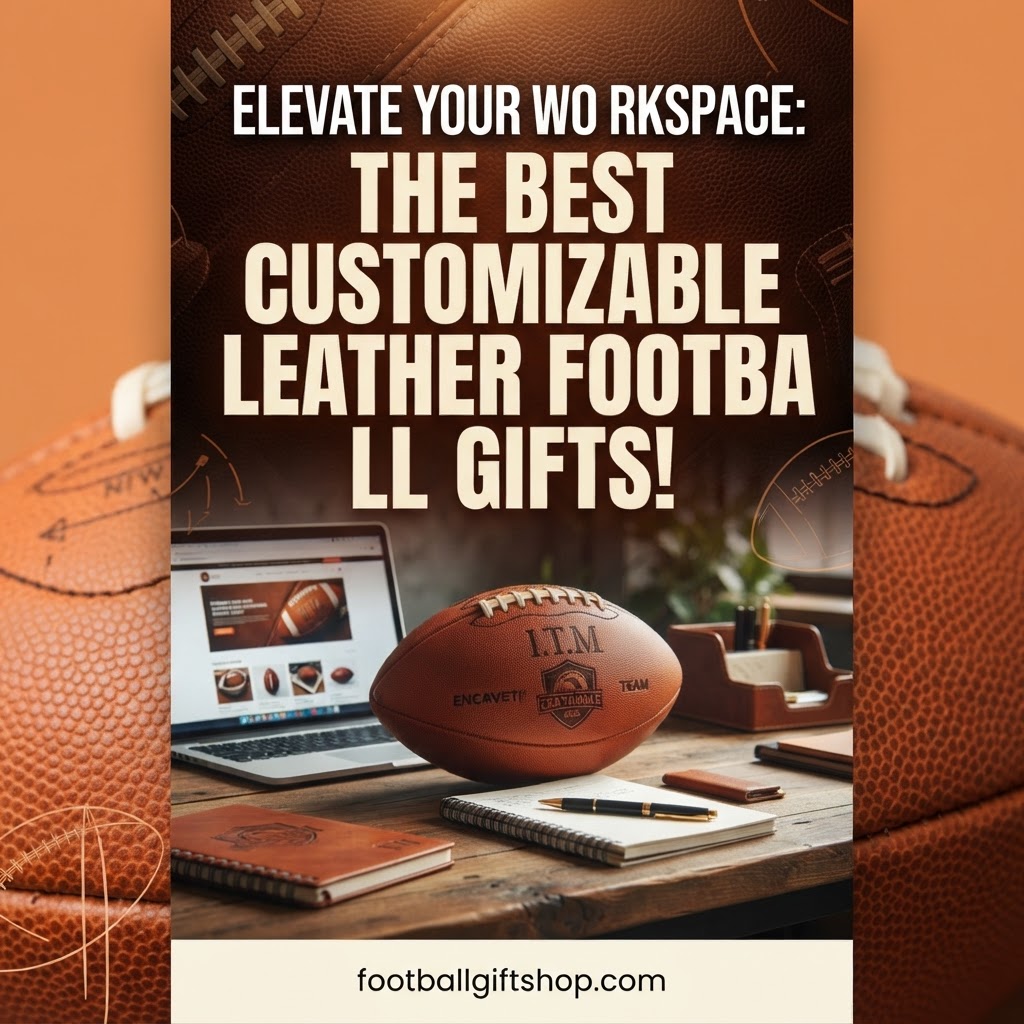 🏈 Elevate Your Office: Premium Customizable Leather Football Coasters!