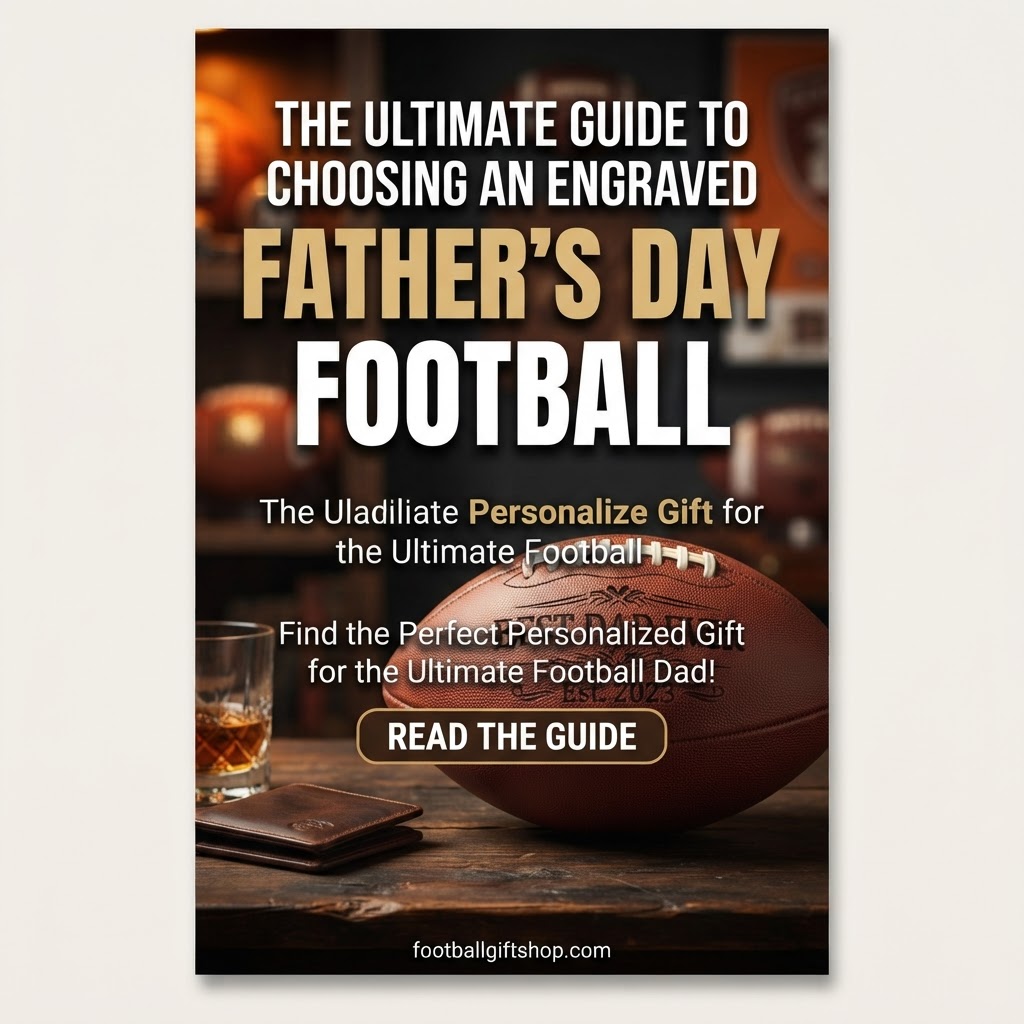 🏈 Best Father's Day Gift: Engraved Football Leather Wallet for Dad! 🎁